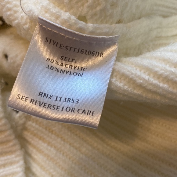 Sugarlips Chesapeake Pointelle Ruffle Detail Sweater S - Picture 7 of 7